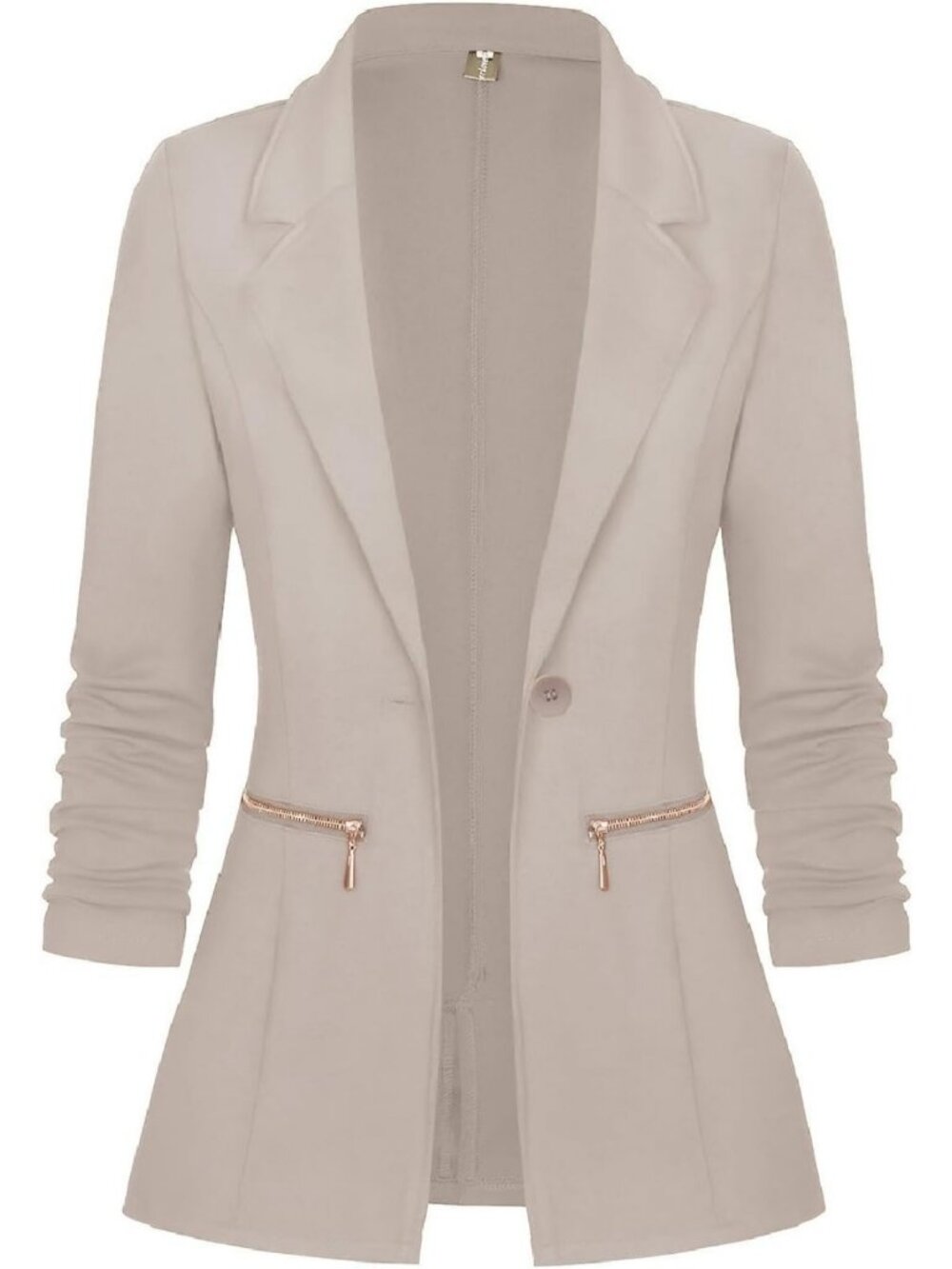 Chic Women's Stretch Blazer - Long Sleeve Casual Work Office Jacket